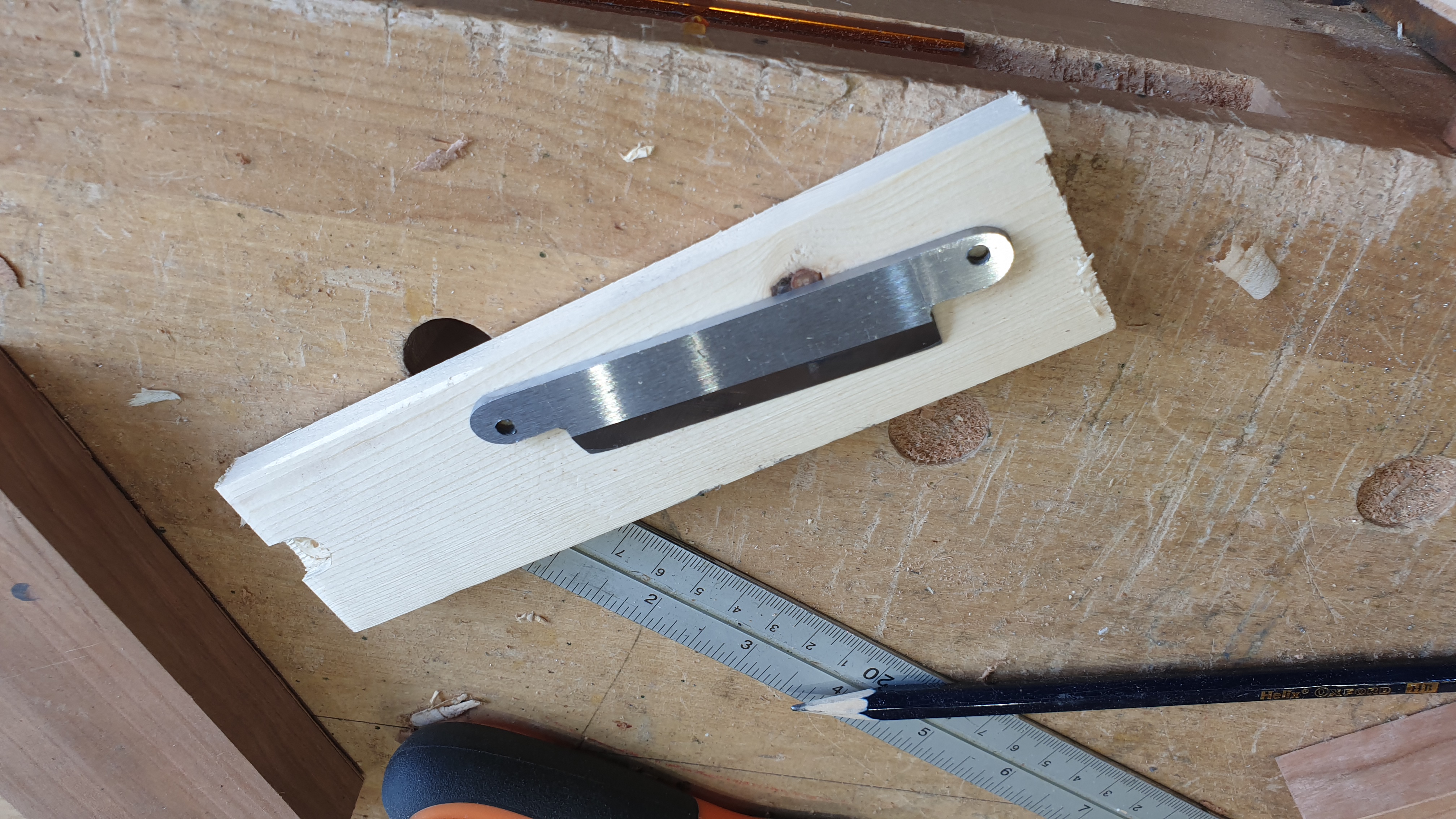 Bevel filed and sharpened
